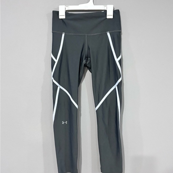 Under Armour Pants - Under Armour Charcoal Leggings with White Trim Size Small